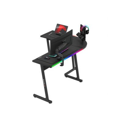 3. Huzaro Hero 6.0 Schwarzer RGB-Gaming-Schreibtisch