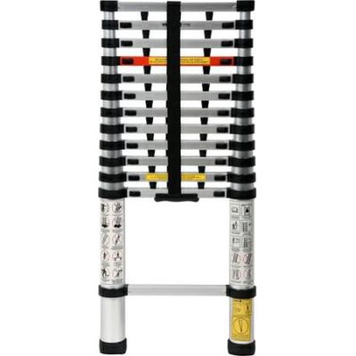 13. VOREL Aluminium-Teleskopleiter 3,8 m 13 Stufen