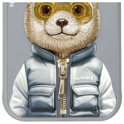 11. Nimmy Cool&Cute 2.0 Bear Case für iPhone 15 - Grau