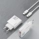 3. Dudao A30EUT 30W GaN-Wandladegerät USB-A / USB-C + USB-C - USB-C-Kabel - Weiß