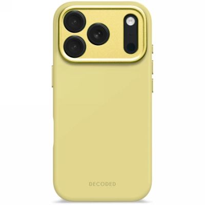 Decoded Antimikrobielles Silikon Backcover MagSafe für iPhone 17 Pro - Gelb