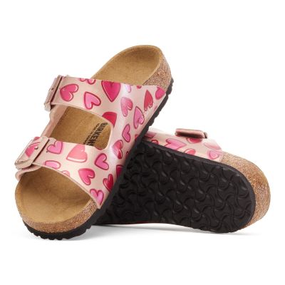 5. Birkenstock ARIZONA KIDS BS 1030434 ELECTRIC METALLIC COPPER HEARTS Flip-Flops (Standardweite)