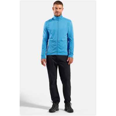4. Blaue Herren-Fleecejacke Odlo GRID FLEECE Midlayer Full-Zip