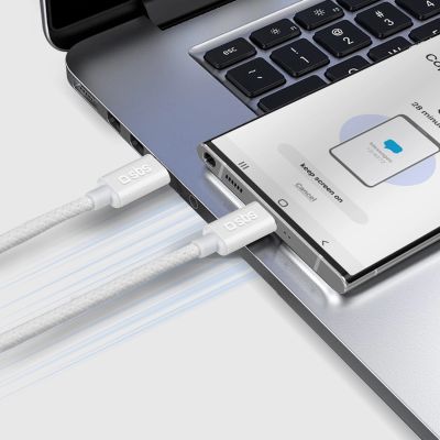 6. SBS TECABLETISSUETCCG USB-C – USB-C-Kabel 1,5 m 60 W geflochten – grau