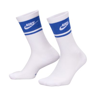 6. Nike Everyday Elevated Crew Socken, 3 Paar, Weiß und Blau, IM7949 904