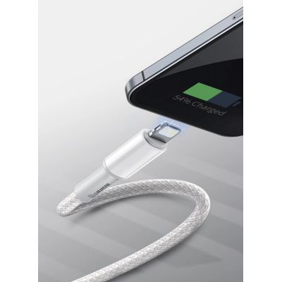 13. Baseus CATLGD-A02 Lightning – USB-C PD-Kabel 20 W 480 Mbit/s 2 m – Weiß
