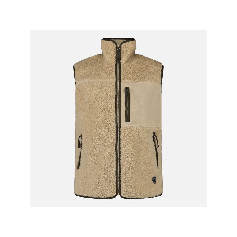 6. ROSSIGNOL Herren-Trainingsweste aus Sherpa-Fleece, Grau