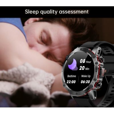 13. Herren-Smartwatch Rubicon RNCF18-1 SCHWARZ Armband + Lederarmband