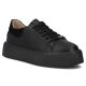 Schwarze Damen-Plateau-Sneaker aus Leder, Filippo DP6119