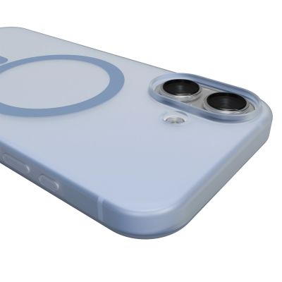7. Puro Daylight Magsafe-kompatible Silikonhülle für iPhone 17 – durchscheinendes Blau