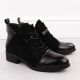 19. Damen-Wildleder-Stiefeletten, gefüttert, schwarz M.Daszyński MR2458-7