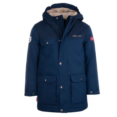 Trollkids Kids Gudvangen Jacket wasserdichte isolierte Jacke für Kinder marineblau (354-142)