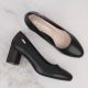 14. Sergio Leone W SK314A schwarze Pumps mit dekorativem Blockabsatz