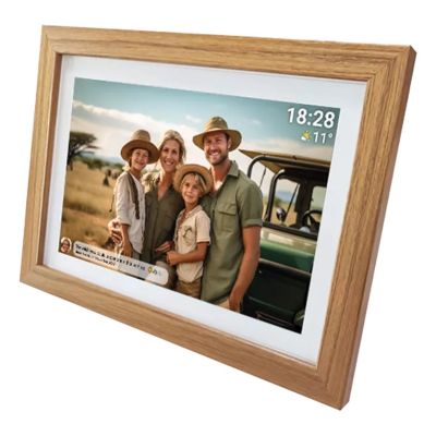 7. Denver-Fotorahmen mit FRAMEO 10,1" 16GB hellem Holz