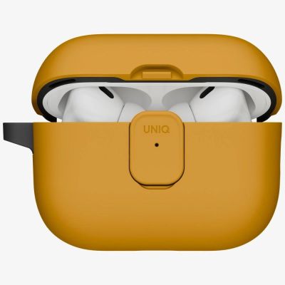 2. Uniq Clyde Hülle für AirPods Pro 3. Generation – Gelb-Grau