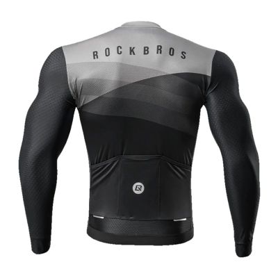 3. Rockbros 15120009002 Langarm-Radtrikot Frühling/Sommer M – Schwarz