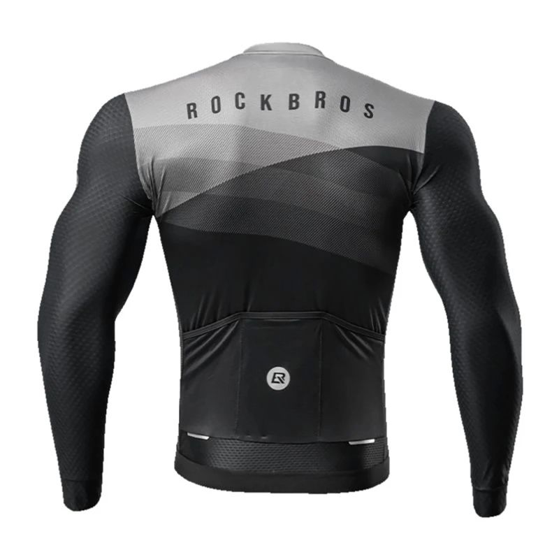 3. Rockbros 15120009002 Langarm-Radtrikot Frühling/Sommer M – Schwarz