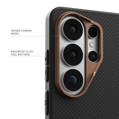 4. UAG Fibr Armr Magnet - Hülle mit integriertem Magnetmodul für Samsung Galaxy S26 Ultra (schwarz/bronze)