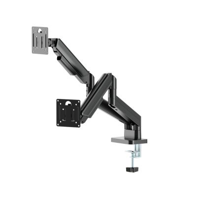 2. GEMBIRD Schreibtischarm/Halterung für zwei Monitore (verstellbar) 17"-32", Tragkraft bis zu 10 kg, Schwarz