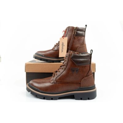 19. Wrangler Nevada Herren Schuhe Chelsea Boots elegant modisch Schnürer Braun