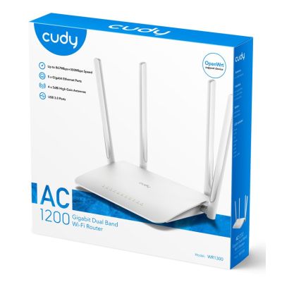 15. CUDY WR1300 LAN Gigabit AC1200 Dualband-WLAN-Mesh-Router