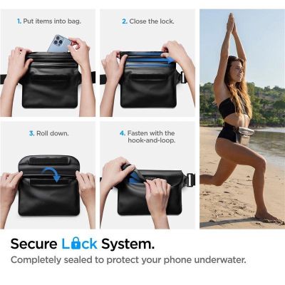 12. Spigen Aqua Shield A620 wasserdichte Hüfttasche IPX8 - Schwarz