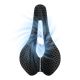 3. Rockbros LF0214 Anatomischer 3D-Fahrradsattel, wasserdicht – Schwarz