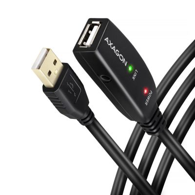2. Axagon ADR-220 USB 2.0 AM -> AF Aktives Verlängerungs-/Repeaterkabel 20 m Schwarz