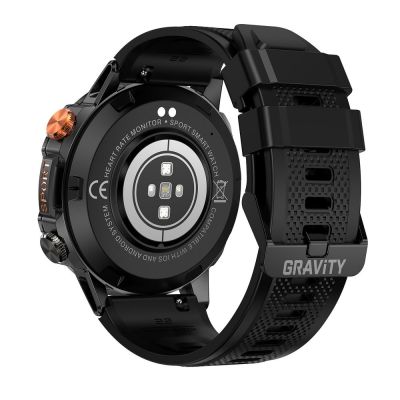 9. Smartwatch Gravity Black 2 Armbänder GT20-7