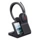 Yealink WH68 Workstation-Headset, kabelgebunden & kabellos, Kopfbügel, Anrufe/Musik, USB Typ-C, Bluetooth, Ladestation, Schwarz