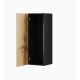 3. VIGO Vitrine '90', voll, 90/35/32, schwarz/wotan Eiche