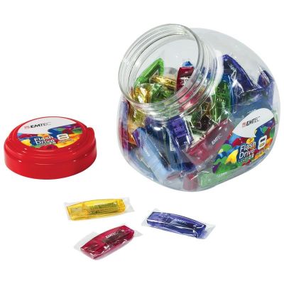 3. Emtec C410 Color Mix – Candy Jar 2.0 USB-Stick 8 GB USB Typ-A Blau, Grün, Lila, Rot, Gelb