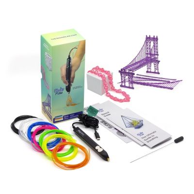 5. 3DOODLER FLOW ESSENTIALS 3D-DRUCKSTIFT-SET + 8 MEHRFARBIGE 1,75-MM-FLOW-FILAMENTSPULEN