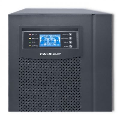 7. Qoltec Online-USV | Reine Sinuswelle | 10 kVA | 8 kW | LCD | USB
