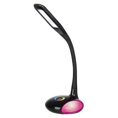 5. Moderne, mehrfarbige RGB-LED-Schreibtischlampe Activejet VENUS RGB schwarz mit Nachtlichtfunktion