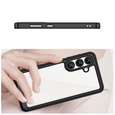 6. Outer Space Case Silikonhülle mit Gelrahmen für Samsung Galaxy S25 – Schwarz