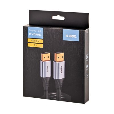 8. DisplayPort-Kabel 4K 60 Hz, vergoldeter Stecker, 3 m