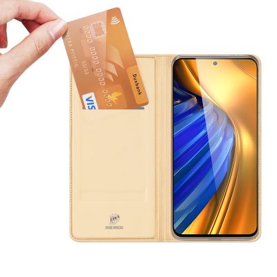 2. Dux Ducis Skin Pro Holster Cover Flip Cover für Xiaomi Poco F4 5G Gold