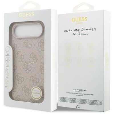 8. Guess 4G Ring Classic Logo MagSafe Hülle für iPhone 17 Air - Pink