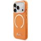 2. Guess IML Script Metal MagSafe Hülle für iPhone 17 Pro Max – Orange