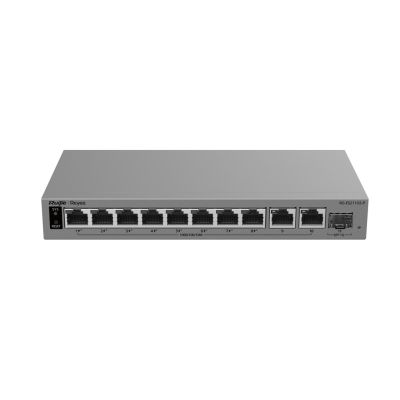 2. REYEE POE-SWITCH RG-ES211GS-P, 8 PORTS + 2 UPLINKS + 1 SFP