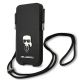 Karl Lagerfeld Saffiano Ikonik Karl 6,1'' Handtasche - Schwarz