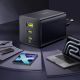 8. Baseus EnerFill FE11 100W Wandladegerät 2 x USB-C + USB-A - Schwarz