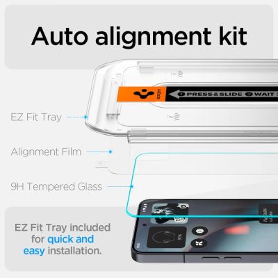 9. Spigen Glas.TR EZ Fit Panzerglas 2er-Pack für Nothing Phone 3 - Transparent