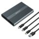 3. Qoltec-Gehäuse | M.2-SSD-Laufwerksschacht | SATA | NVMe | USB-C | Dual 2 x 2 TB