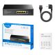 6. Cudy GS1005PTS1 Gigabit-Ethernet (10/100/1000) Netzwerkanschlüsse mit PoE-Unterstützung, Schwarz