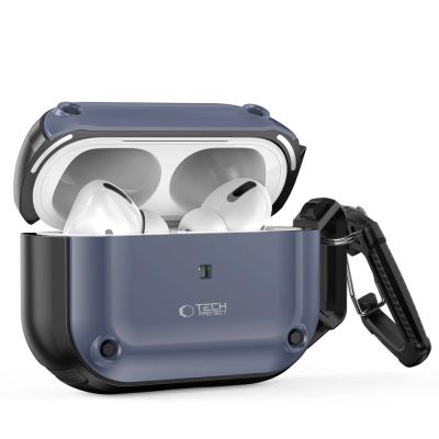 2. Tech-Protect Rough Hook Case mit Karabiner für Apple AirPods Pro 1/2 – Blau
