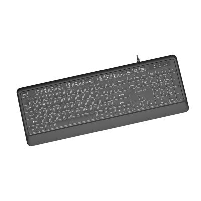 4. GEMBIRD SLIM KABELGETABE MIT HINTERGRUNDBELEUCHTUNG, SCHWARZ, US-LAYOUT