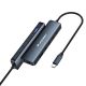 3. USB-C 6 in 1 Hub Wozinsky WHBC10Y4S Multifunktional, Aluminium, mit 25 cm Kabel - Grau