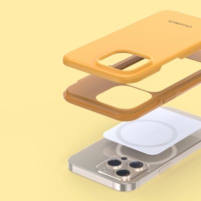 10. Choetech MFM Anti-Drop-Hülle Made For MagSafe für iPhone 13 Pro orange (PC0113-MFM-YE)